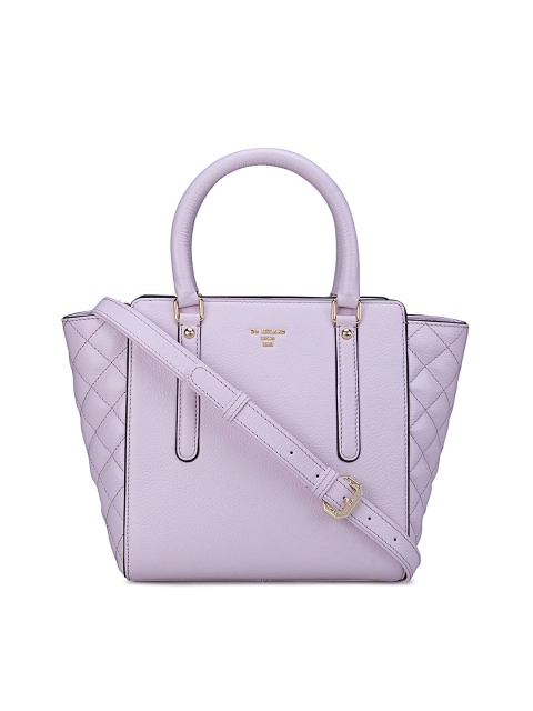 

Da Milano Purple Leather Swagger Handheld Bag with Quilted