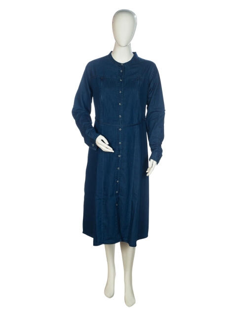 

MeeMee Blue Denim Maternity Shirt Midi Dress