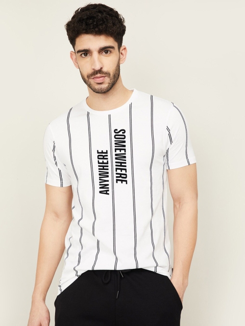 

Bossini Men White & Black Typography Printed T-shirt