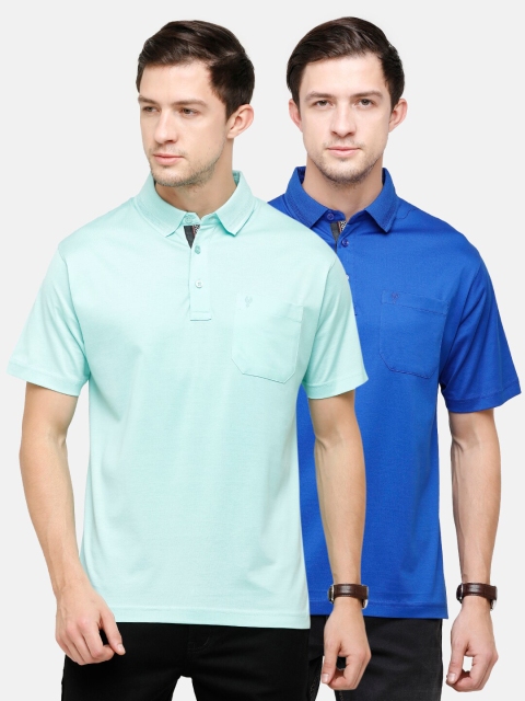 

Classic Polo Men Multicoloured Pack of 2 Polo Collar Pockets T-shirt, Multi