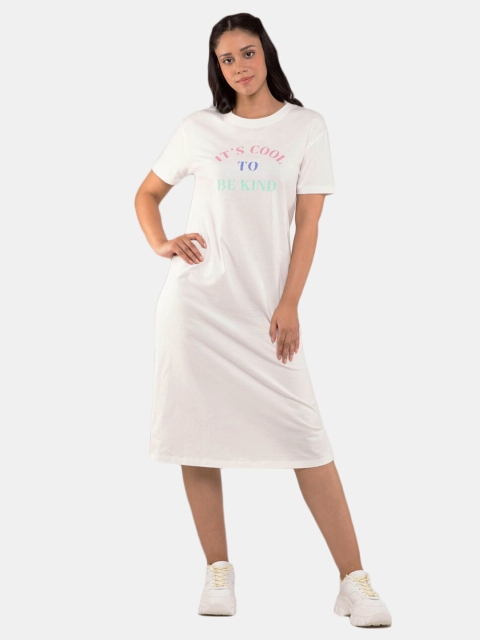 

BLUEAGE White T-shirt Dress