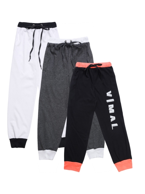 

VIMAL JONNEY Kids Pack Of 3 Joggers, White