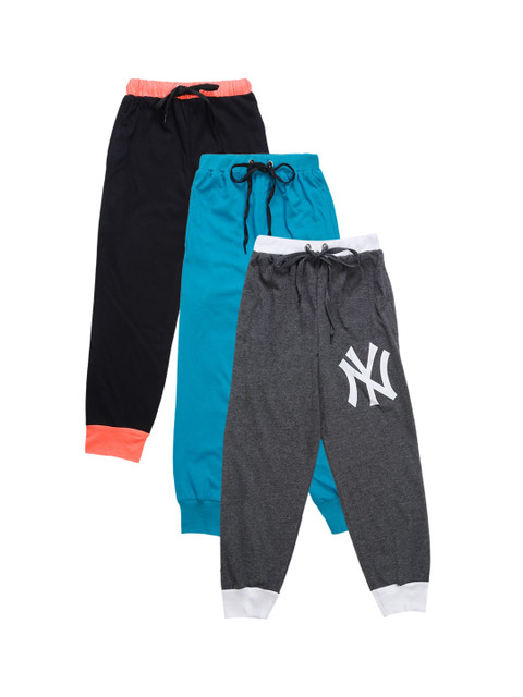 

VIMAL JONNEY Kids Pack Of 3 Solid Joggers, Grey
