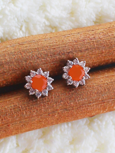 

ERILINE JEWELRY Star Shaped 925 Sterling Silver with Coroline & Zircon Studs Earrings