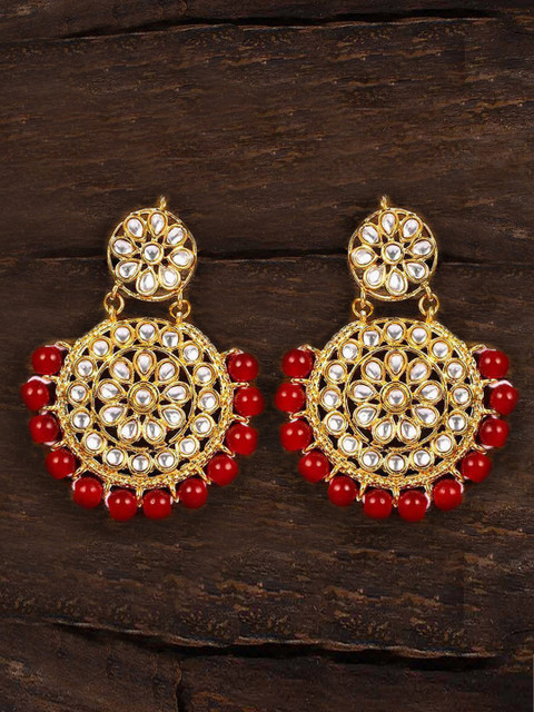 

LIVE EVIL Maroon Classic Chandbalis Earrings