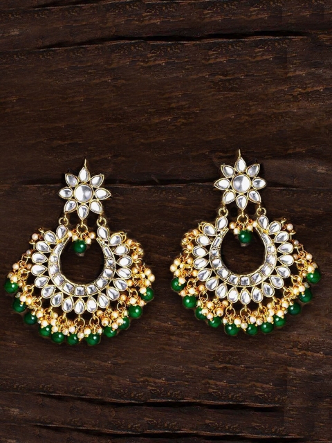 

LIVE EVIL Green Classic Chandbalis Earrings