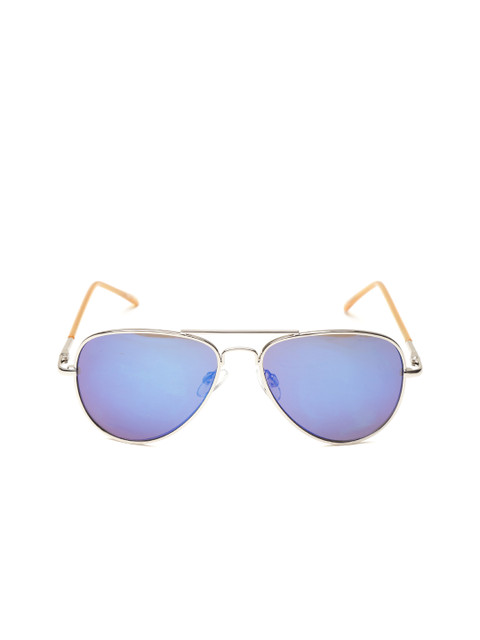 

Carlton London Boys Blue Lens & Silver-Toned Aviator Sunglasses with UV Protected Lens