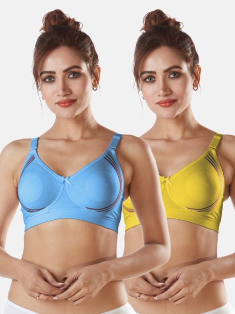 

Sonari Yellow & Blue Pack of 2 Non Wired Bra