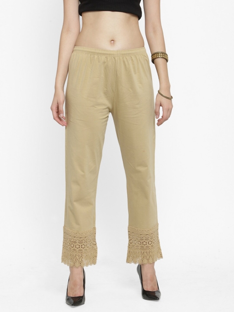 

Clora Creation Women Beige Knitted Palazzos