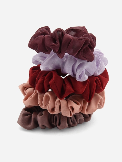 

ToniQ Women Multicoloured Set of 5 Ponytail Holders, Multi
