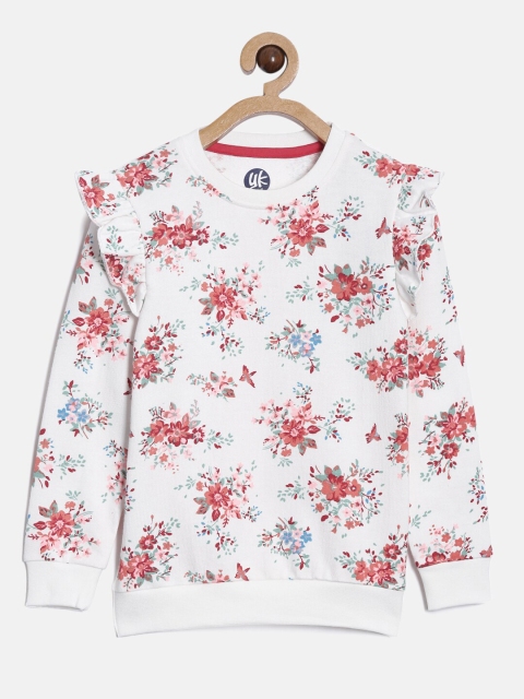 

YK Girls Multicoloured Printed Sweatshirt, Multi