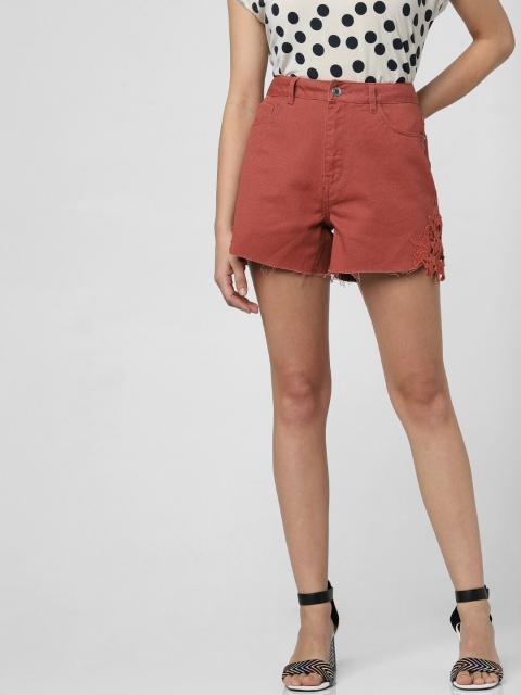 

Vero Moda Women Brown Floral High-Rise Shorts