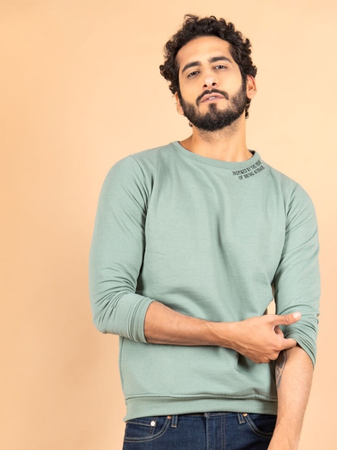 

Tistabene Men Green Pullover with Embroidered Detail