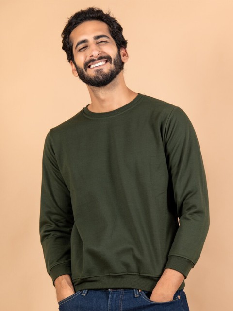 

Tistabene Men Olive Solid Pullover