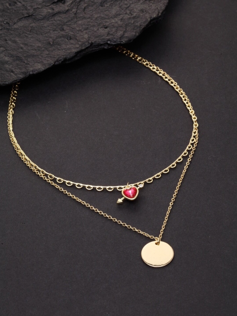 

VOGUE PANASH Gold-Plated & Red Layered Necklace