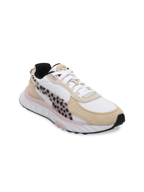 

Puma Women White & Beige Wild Rider Feline Sneakers