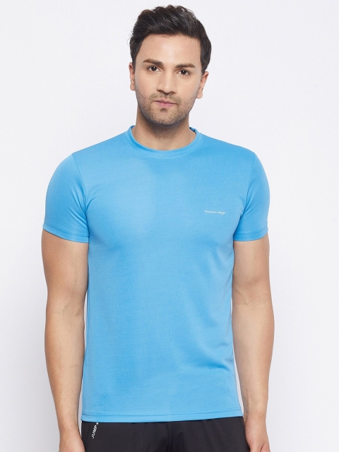 

PRINCINN MEYER Men Sky Blue Round Neck Regular Sleeves Polyester Outdoor Sports T-shirt