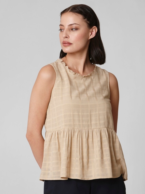 

Vero Moda Beige A-Line Top