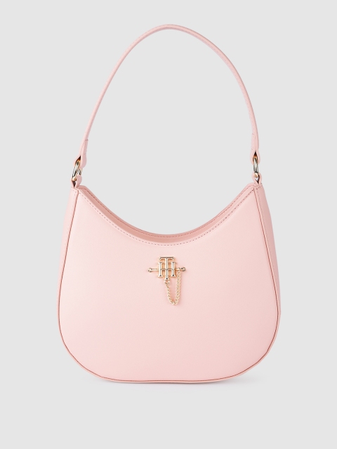 

Tommy Hilfiger Pink Solid Hobo Bag