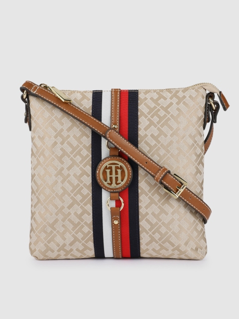

Tommy Hilfiger Beige Printed Sling Bag