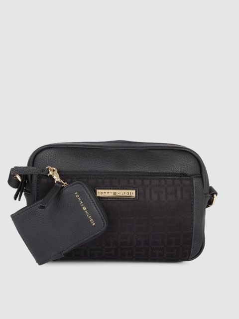 

Tommy Hilfiger Black Structured Sling Bag with Pouch