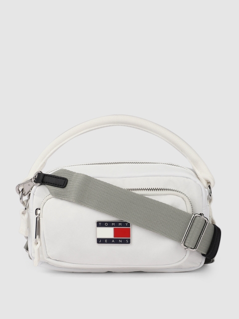 

Tommy Hilfiger White Solid Structured Crossbody Sling Bag