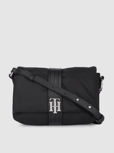 

Tommy Hilfiger Black Structured Sling Bag