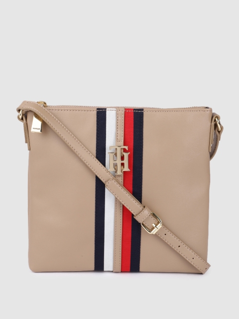 

Tommy Hilfiger Brown Solid Structured Crossbody Sling Bag