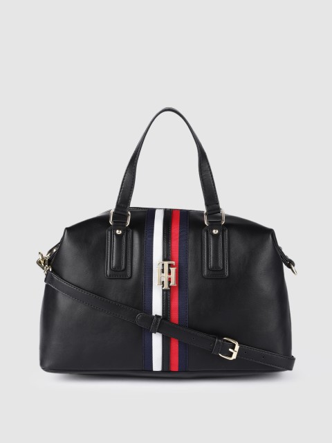 

Tommy Hilfiger Black Solid Handheld Bag