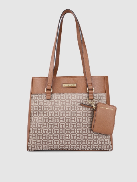 

Tommy Hilfiger Brown NAOMI II Printed Shoulder Bag with Pouch