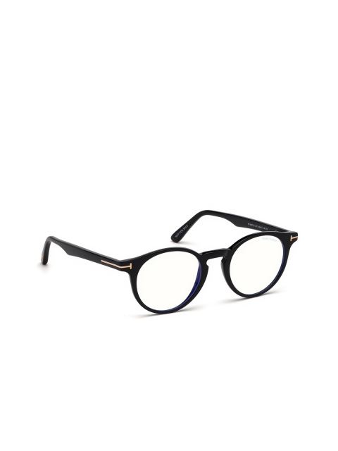 

Tom Ford Unisex Transparent & Black Full Rim Round Frames