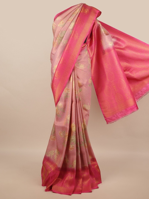 

Pothys Pink Woven Design Art Silk Banaras Saree