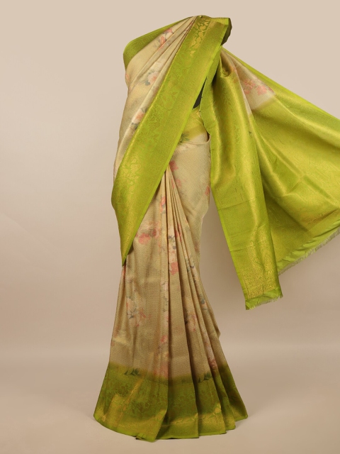 

Pothys Green Woven Design Art Silk Banaras Saree