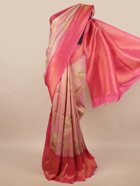 

Pothys Pink Woven Design Art Silk Banaras Saree