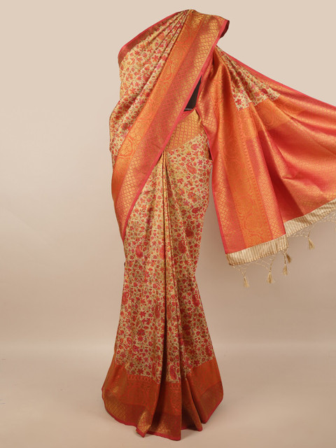 

Pothys Gold-Toned Woven Design Art Silk Banaras Saree