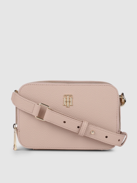 

Tommy Hilfiger Nude-Coloured Structured Camera Sling Bag