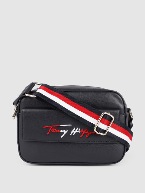 

Tommy Hilfiger Navy Blue Brand Logo Embroidered Sling Bag