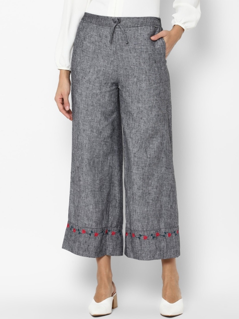 

Allen Solly Woman Women Grey Slim Fit Culottes Trousers