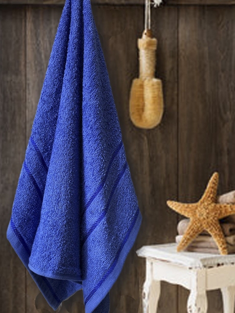 

Aura Blue Solid 380 GSM Cotton Bath Towel