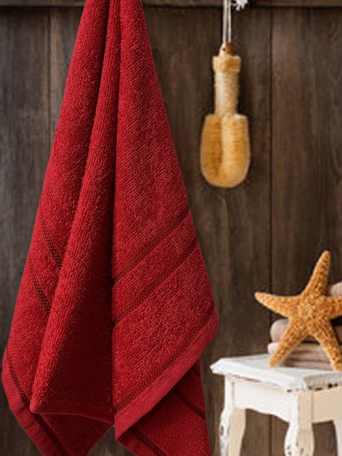 

Aura Burgundy Solid 380 GSM Cotton Bath Towel