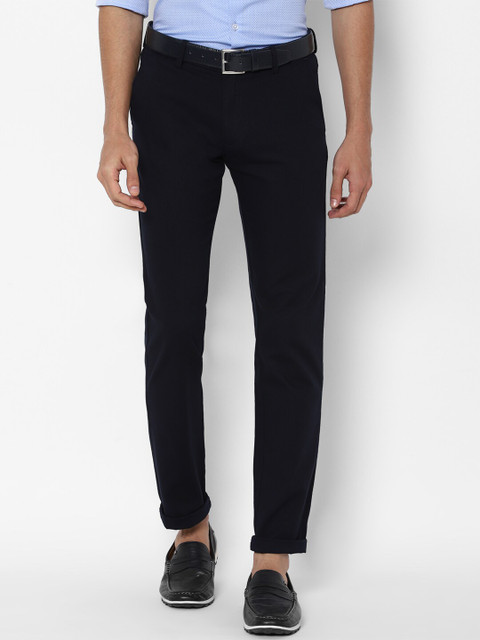 

Allen Solly Men Navy Blue Slim Fit Trousers