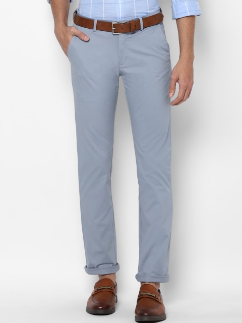 

Allen Solly Men Blue Slim Fit Solid Mid Rise Trousers
