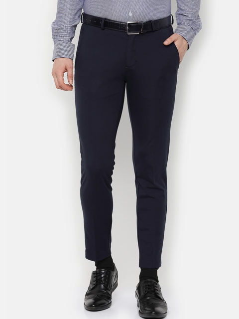 

Allen Solly Men Navy Blue Slim Fit Trousers