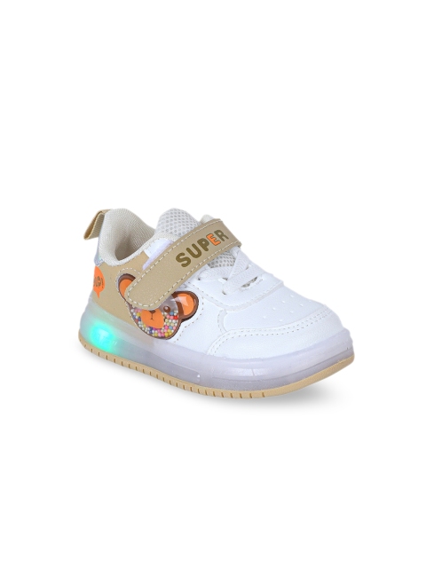 

FEETWELL SHOES Unisex Kids White PU Sneakers