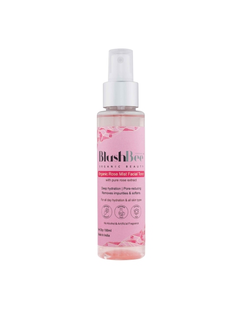 

BlushBee Beauty Organic Rose Mist Facial Toner 100 ml, Transparent