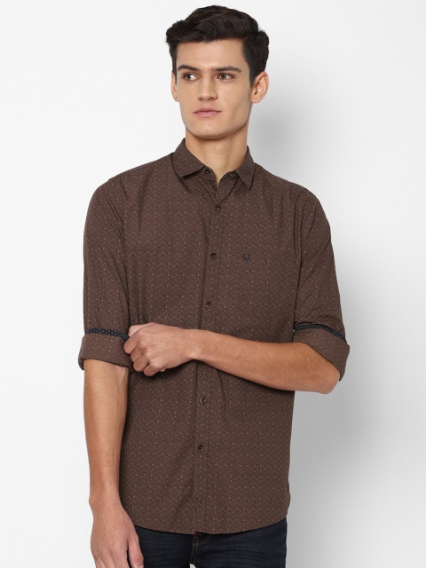 

Allen Solly Men Brown Slim Fit Printed Casual Shirt