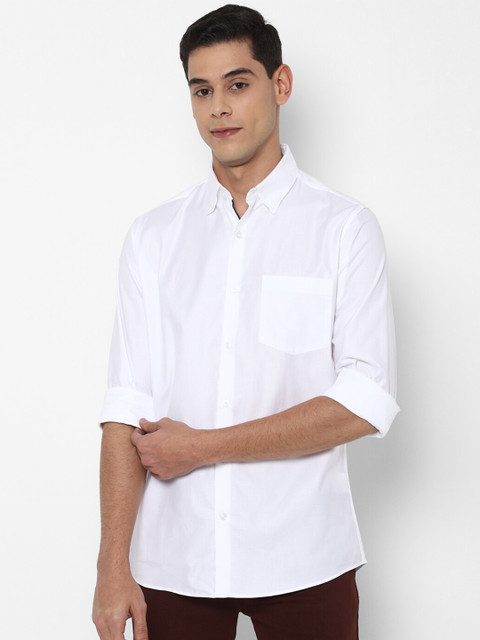 

Allen Solly Men White Slim Fit Micro Ditsy Opaque Printed Cotton Casual Shirt