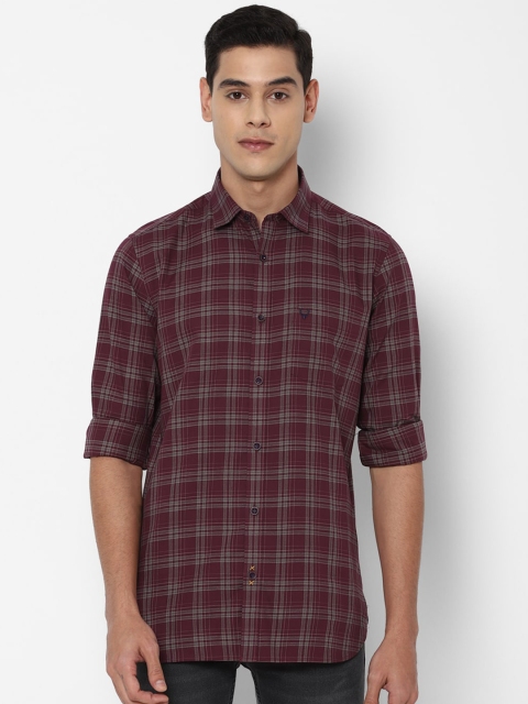 

Allen Solly Men Maroon Slim Fit Checked Casual Shirt