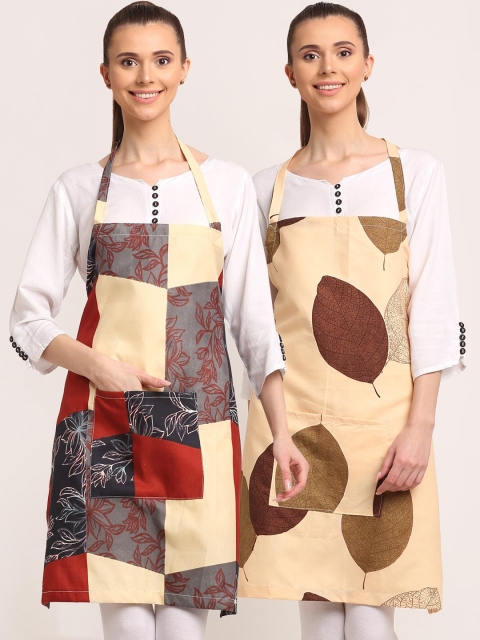 

TAG 7 Unisex Pack Of 2 Multicoloured Printed Aprons, Multi