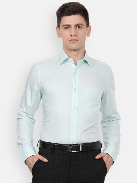 

Louis Philippe Men Blue Solid Cotton Formal Shirt